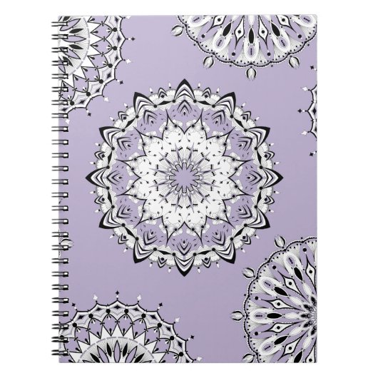 Lilac Mandalas 3 Carnet Spiral (Devant)