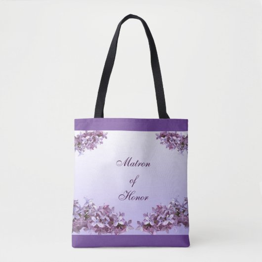 Lilac Matron d'honneur Sac fourre-tout Mariage (Devant)