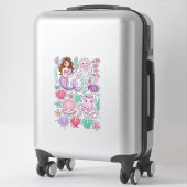 Lilac Mermaid & Cute Octopus Vinyl Sticker (Sur valise)
