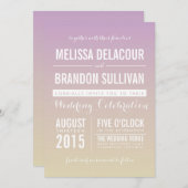 Lilac Ombre | FAIRE-PART DE MARIAGE (Devant / Derrière)