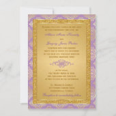 Lilac, Parties scintillant FAUX, Invitation Mariag (Devant)