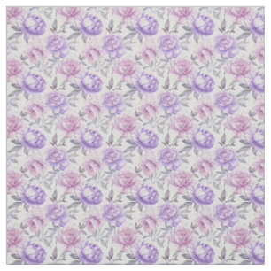 Lilac Peony rose Tissu Élégant Botanique Floral