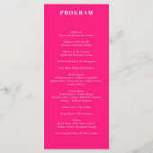Lilac PİNK minimal programme de mariage moderne (Dos)