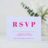 Lilac Pink RSVP Wedding Response (Debout devant)