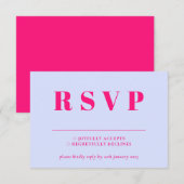Lilac Pink RSVP Wedding Response (Devant / Derrière)