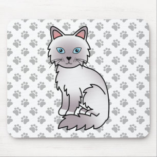 Lilac Point Birman / Ragdoll Mooie Kat & Pootjes Muismat