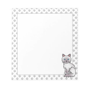 Lilac Point Birman / Ragdoll Mooie Kat & Pootjes Notitieblok