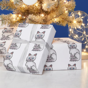 Lilac Point Birman / Ragdoll Mooie Kattenpatroon Cadeaupapier