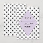 Lilac Pois modernes RSVP (Devant / Derrière)