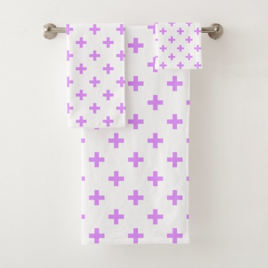 Lilac polka croise sur blanc (En situation)