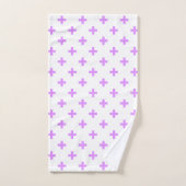 Lilac polka croise sur blanc (Serviette à main)
