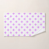 Lilac polka croise sur blanc (Serviette à main)