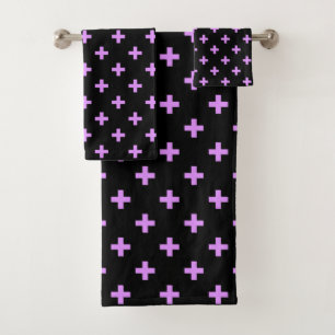 Lilac polka croise sur noir