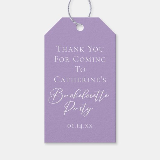 Lilac Purple Bachelorette Party Personalized Cadeaulabel (Voorkant)