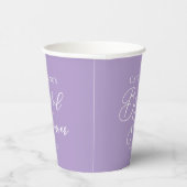 Lilac Purple Bridal Shower Party Personalized Papieren Bekers (Rechts)