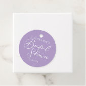 Lilac Purple Bridal Shower Personalized Party Bedankjes Labels (In situ)