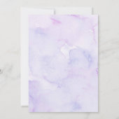 Lilac Purple Floral Avril Baby shower Invitation (Dos)