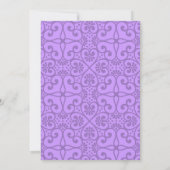 Lilac Purple Floral Masquerade Sweet 16 Invitation (Dos)