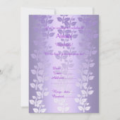 LILAC PURPLE LEAF INVITATION PARTI (Devant)