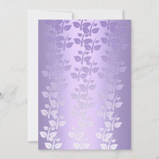 LILAC PURPLE LEAF INVITATION PARTI (Dos)
