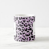 Lilac Purple Leopard Print Custom Name Mug (Centre)