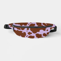 Lilac Purple moderne et peau Brown de vache Imprim