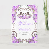 Lilac Purple Western Charro Quinceañera Programme (Devant)