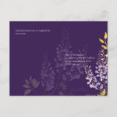 Lilac Purple Wisteria Gold Wedding Invitation RSVP (Dos)