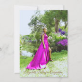 Lilac Quinceañera Uitnodiging (Achterkant)