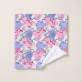 Lilac rose actif des années 80 Memphis (Gant de toilette)