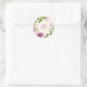 Lilac rose autocollant mariage floral (Sac)