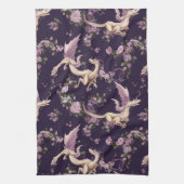 Lilac, Rose et Dragons blancs Serviettes de cuisin (Vertical)