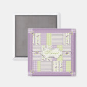 Lilac Rose Quilt TY Magnet 2 (Recto/Verso)
