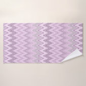 Lilac, rose, zigzag (Serviette de bain)