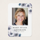 Lilac Roses Photo Funérailles Carte de poème commé (Devant)