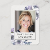 Lilac Roses Photo Funérailles Carte de poème commé (Dos)