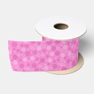 Lilac roze tinten met polka stippen in retro zesti lint