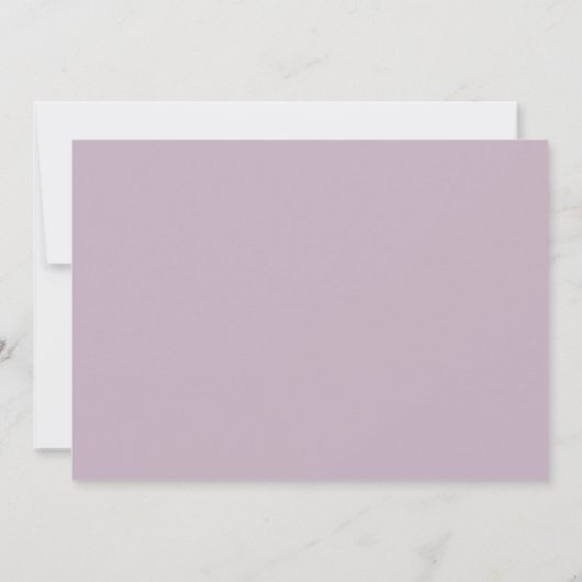 Lilac Script Mariage moderne Enregistrer les carte (Dos)