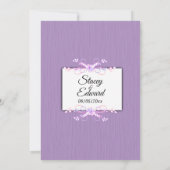 Lilac Simplicité Faire-part de mariage traditionne (Dos)