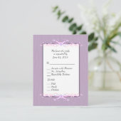 Lilac Simplicity RSVP avec entrée (Debout devant)