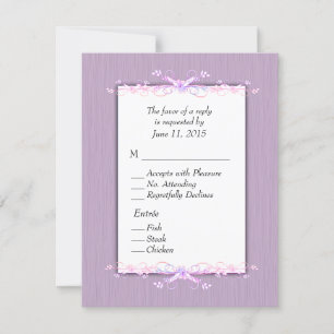 Lilac Simplicity RSVP avec entrée
