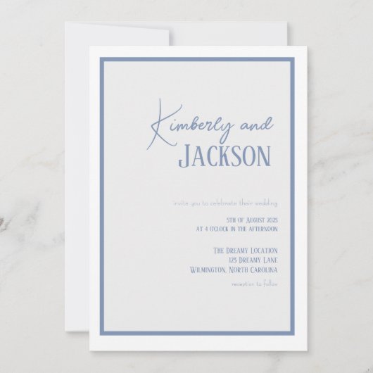 Lilac Soft Simple Spring Wedding Invitation (Devant)