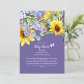 Lilac & Sunflower Virtual Baby Invitation (Debout devant)