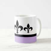 Lilac Swanky Fleur De Lis Mug (Devant droit)