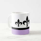 Lilac Swanky Fleur De Lis Mug (Devant gauche)