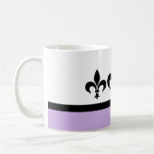 Lilac Swanky Fleur De Lis Mug (Gauche)