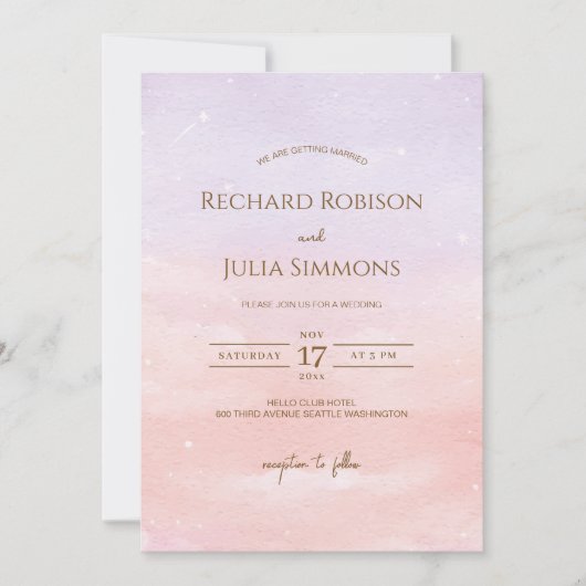 LILAC Uitnodiging voor de save the date / Waterver (Voorkant)