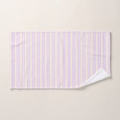 Lilac violet et beige cinq bandes motif (Serviette à main)