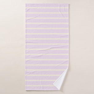 Lilac violet et beige cinq bandes motif