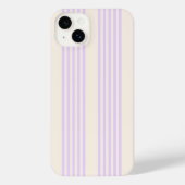 Lilac violet et beige cinq bandes motif (Verso)